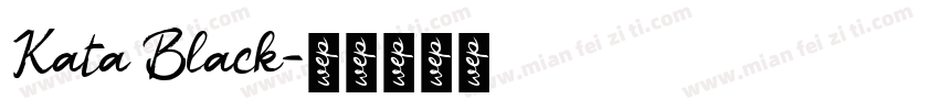 Kata Black字体转换
